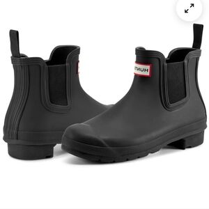 Hunter Women's 9 Original Chelsea Boots Black Slip-On Rubber New In Box